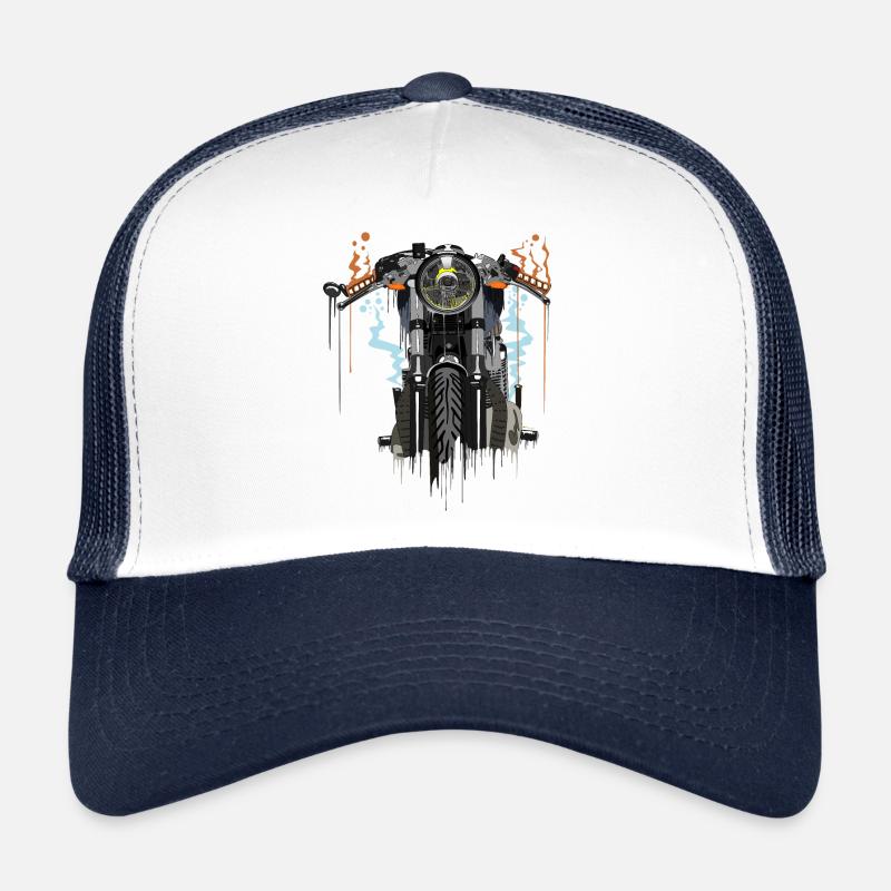 Motorrad - Trucker Cap - Weiß/Navy