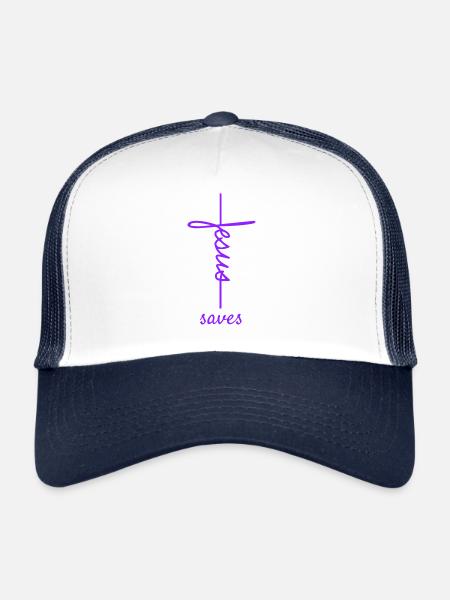Christian Gifts Christianity Jesus Bible - Trucker Cap - white/navy