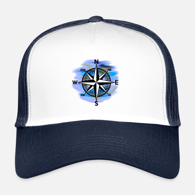 Rose des vents, vent, mer, maritime Casquette trucker 
