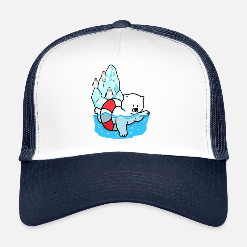 polar bear polar bears arctic wildlife climate penguin Trucker Cap