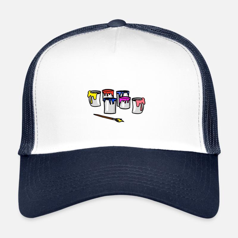 Arbeitsbereich Farben Berufe Job Maler Künstler Trucker Cap
