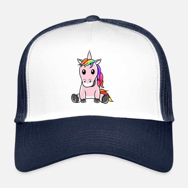 Unicorn Mythical Creatures Children Baby - Trucker Cap - white/navy