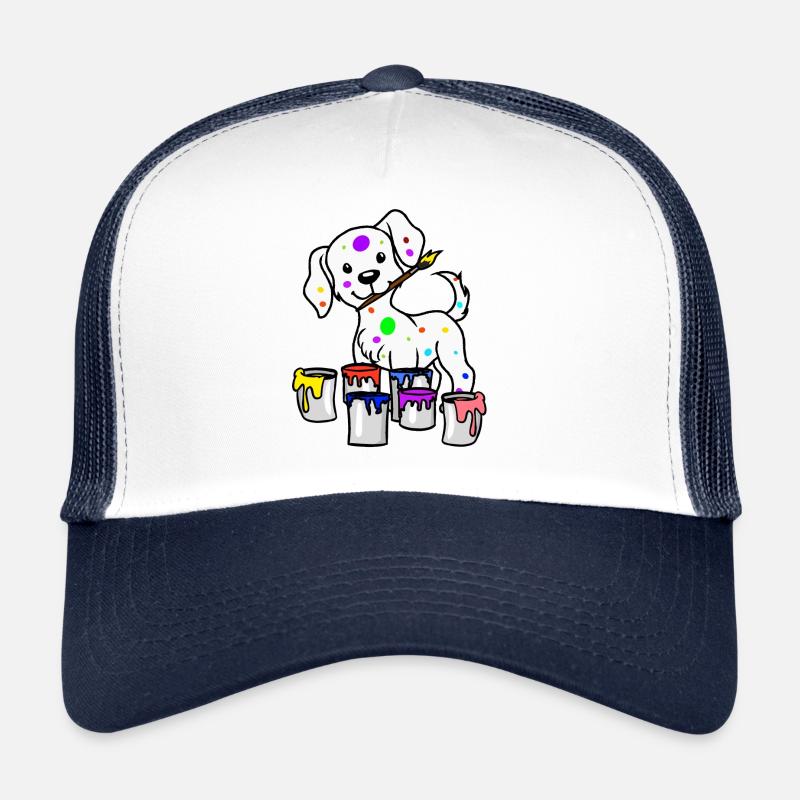 Chien artiste peintre art brosse professions emploi Casquette trucker 