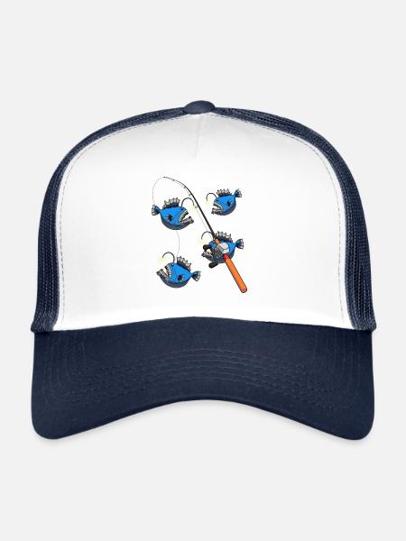 Fishing Fishing Hobby Fisherman Fish Fishing - Trucker Cap - white/navy - Front