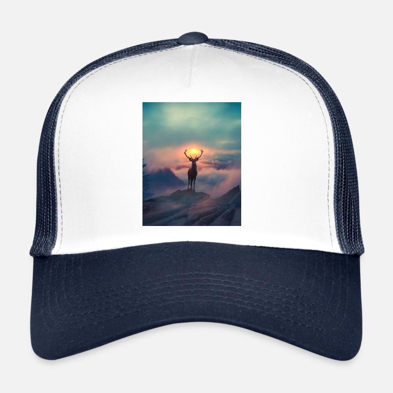 Sonnenhirsch - Trucker Cap - Weiß/Navy