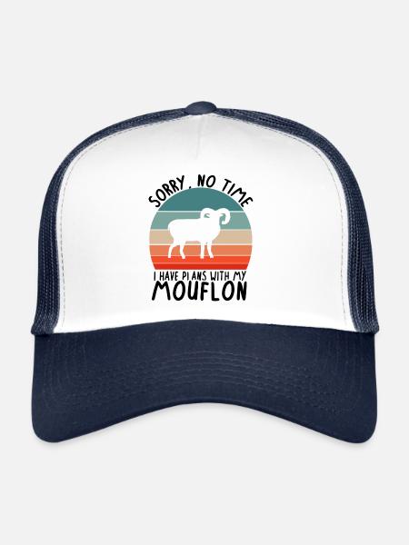 No Time Plans with Mufflon Horns Kids Animal Forest - Trucker Cap - white/navy - Front