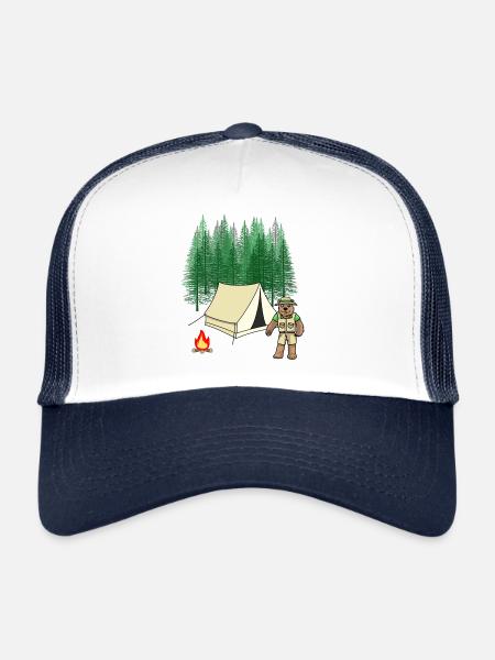 Wildnis Scout aventure aventure - Casquette trucker  - blanc/marine - Devant