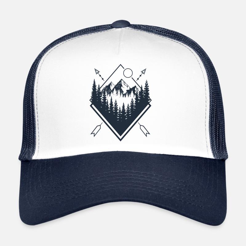 North And West - Trucker Cap - Weiß/Navy