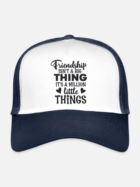 L’amitié n’est pas une grande chose - Casquette trucker  - blanc/marine - Devant