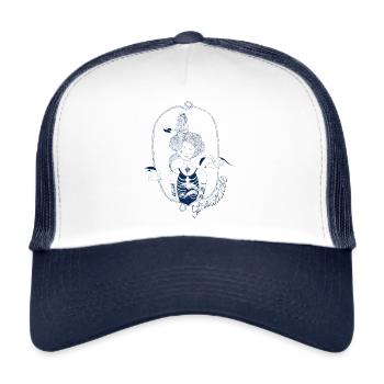 Salzwasserliebe - Trucker Cap - Weiß/Navy - Vorne