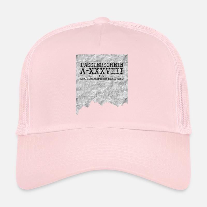 passierschein a38 schwarz Trucker Cap