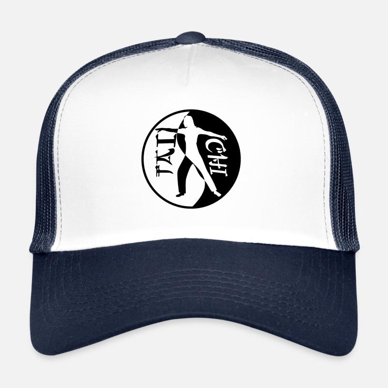 tai chi black - Trucker Cap - white/navy