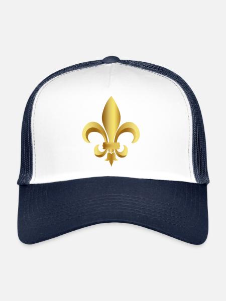 Fleur-de-lis - Trucker Cap - white/navy - Front
