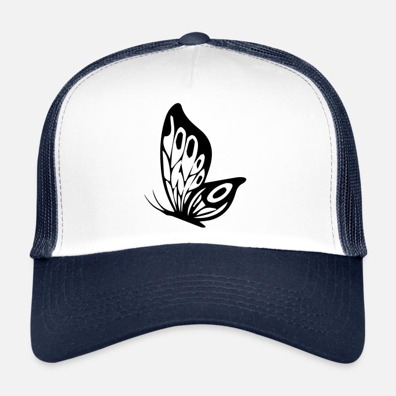 schmetterling - Trucker Cap - Weiß/Navy