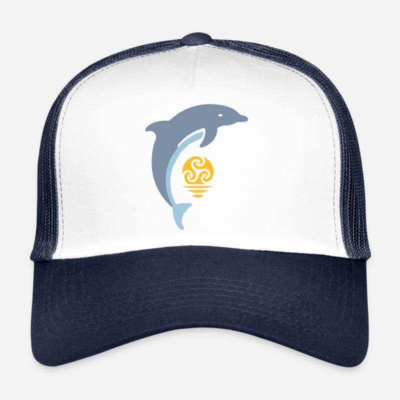 Tribal dolphin - Trucker Cap - white/navy