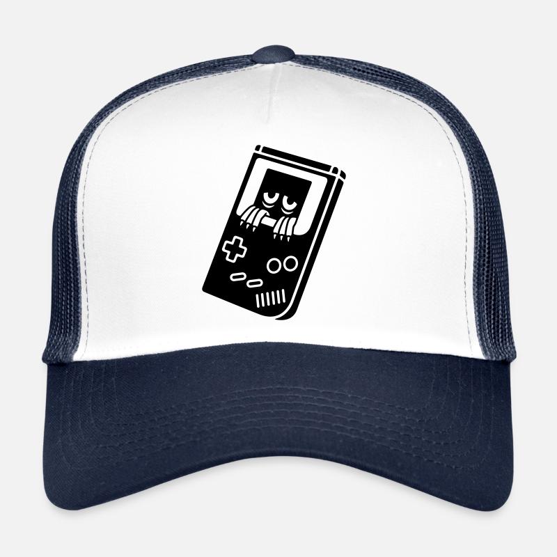 Game Boy avec créature - Casquette trucker  - blanc/marine