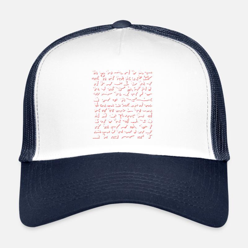 silhouettes d’animaux rouges Casquette trucker 
