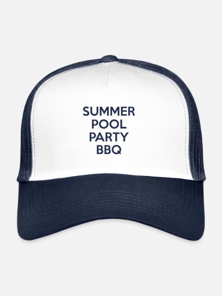 Summer Pool Party Bbq - Casquette trucker  - blanc/marine - Devant