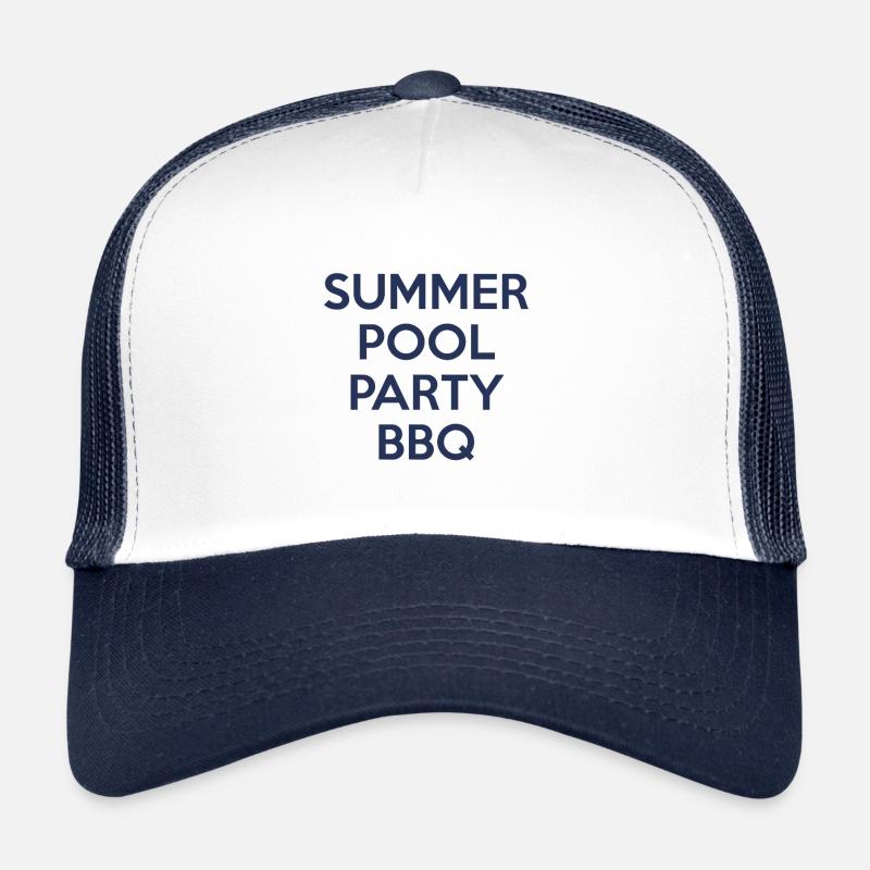 Summer Pool Party Bbq - Casquette trucker  - blanc/marine