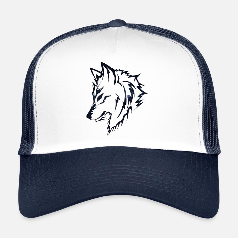Silhouette de loup Galaxy Casquette trucker 