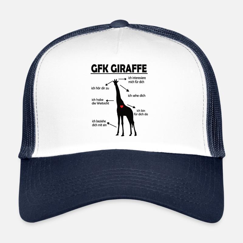 Giraffe Gewaltfreie Kommunikation Herz Spruch Trucker Cap