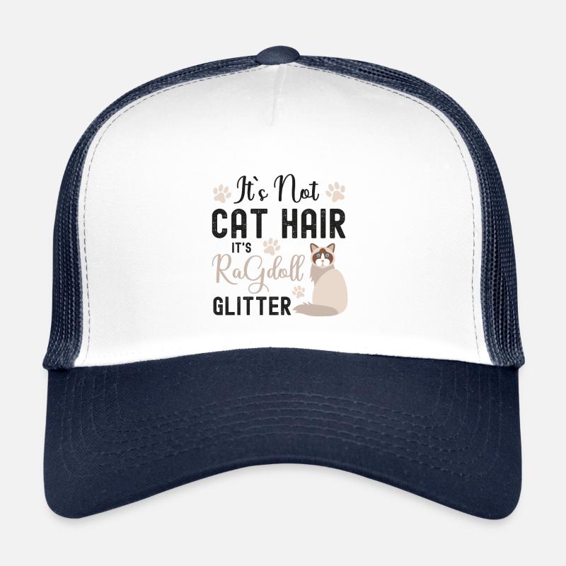 Lustige Ragdoll Katze Besitzer Zitate, Ragdoll Lover Geschenk - Trucker Cap - Weiß/Navy
