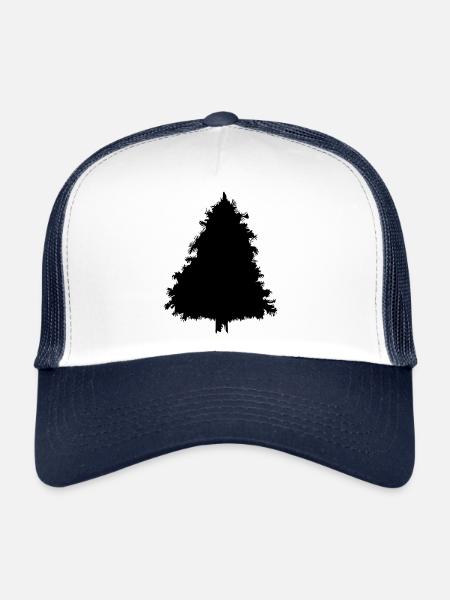Christmas Tree Christmas Tree Winter Vector 9 - Trucker Cap - white/navy - Front