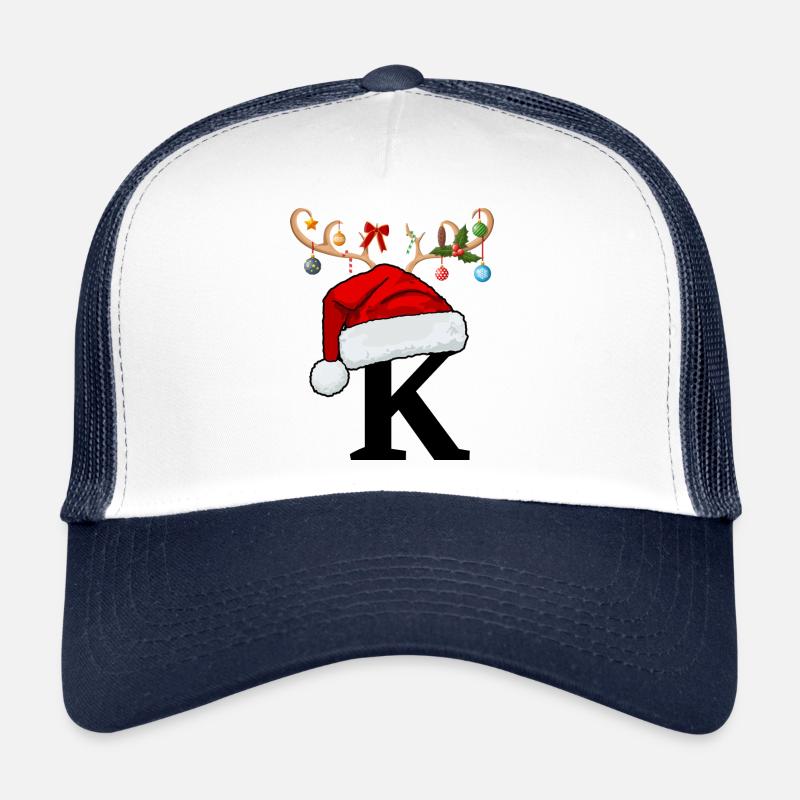 Lettre K bonnet de Noël Casquette trucker 
