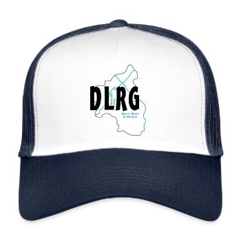 DLRG Rheinland-Pfalz, Mosel, Altrhein - Trucker Cap - Weiß/Navy - Vorne