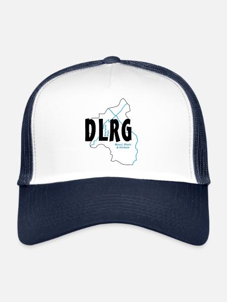 DLRG Rheinland-Pfalz, Mosel, Altrhein - Trucker Cap - Weiß/Navy - Vorne
