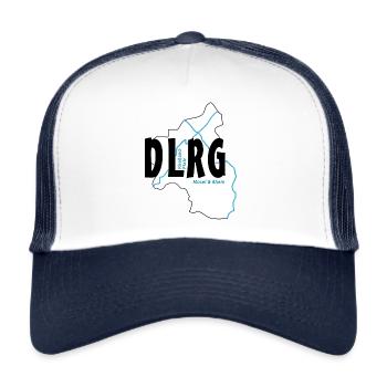 DLRG Rheinland-Pfalz, Mosel, Rhein - Trucker Cap - Weiß/Navy - Vorne