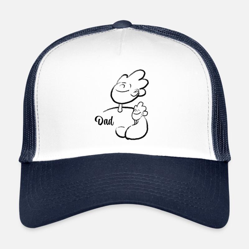 Father and Son Illustration Trucker Cap