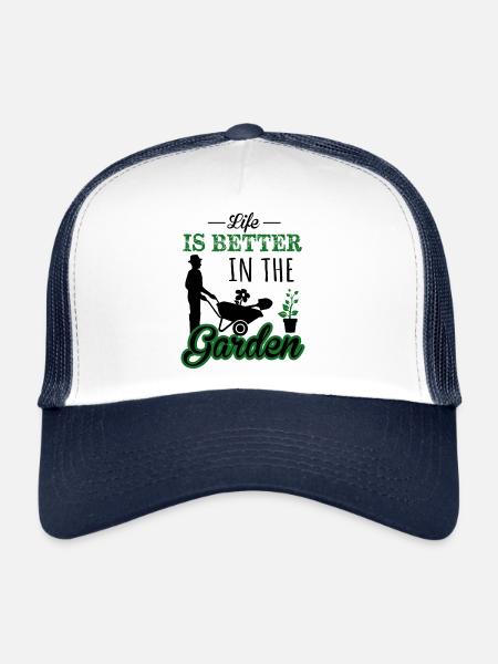 Hobby gardeners, fruit and vegetable gardeners - Trucker Cap - white/navy - Front