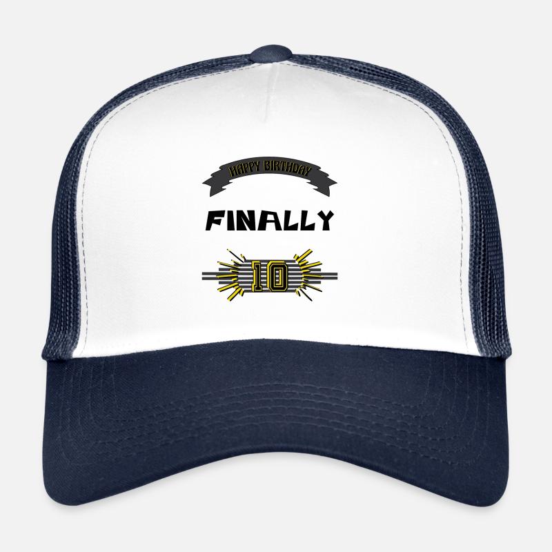 Joyeux anniversaire, 10e anniversaire, cadeau Casquette trucker 