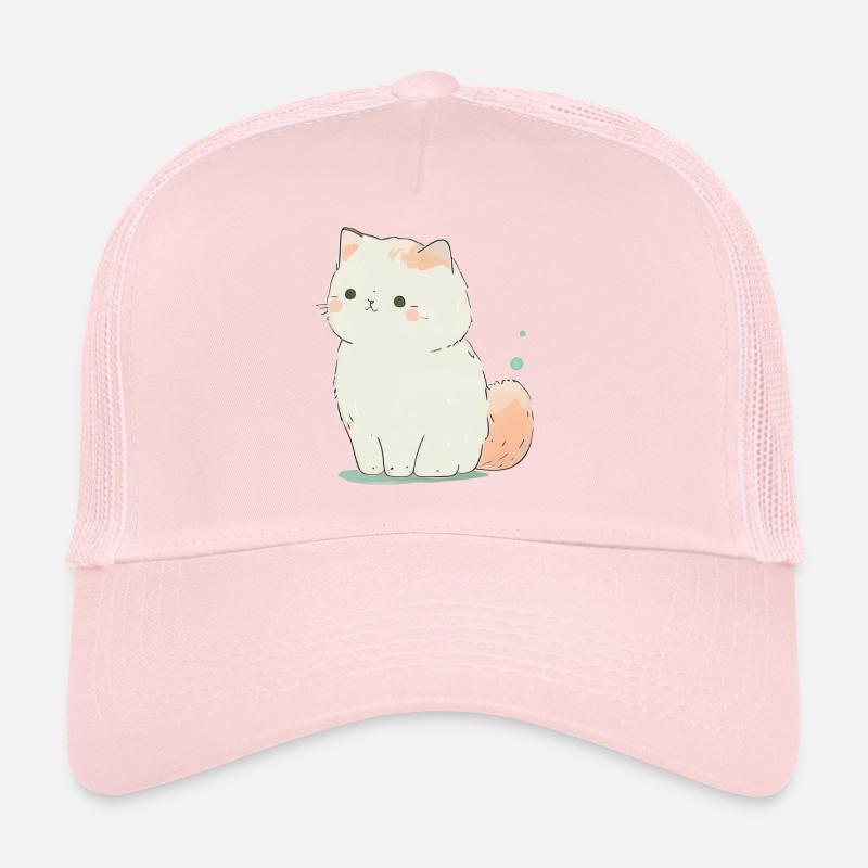 Chat mignon pastel Casquette trucker 