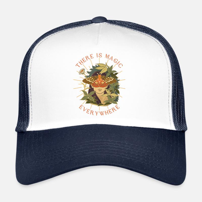 There is magic - everywhere - Vintage Naturmensch - Trucker Cap - white/navy