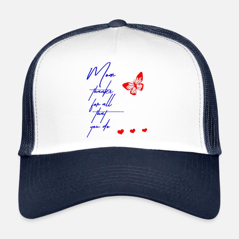 Merci maman, papillon Casquette trucker 