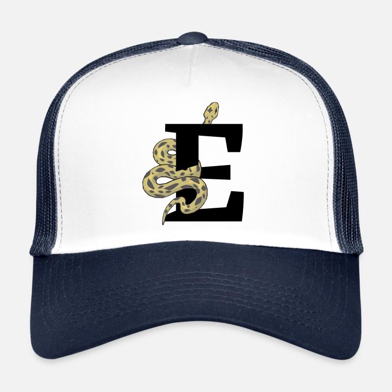 Lettre e serpent Casquette trucker 