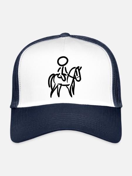 Rider on Horse Rider Minimalist Minimalism - Trucker Cap - white/navy - Front