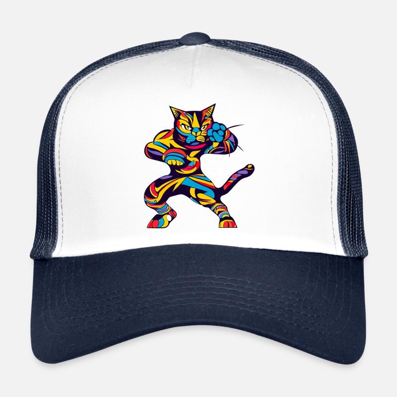 Chat de Kung Fu Casquette trucker 