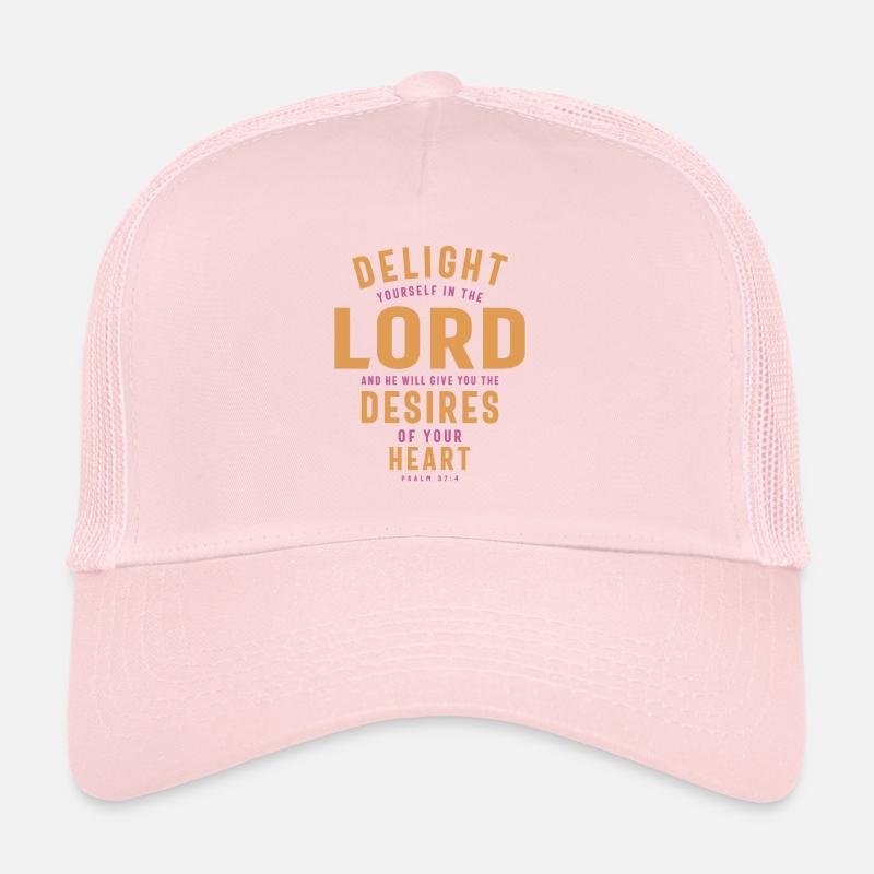 Délice dans le Seigneur - Citation chrétienne Casquette trucker 