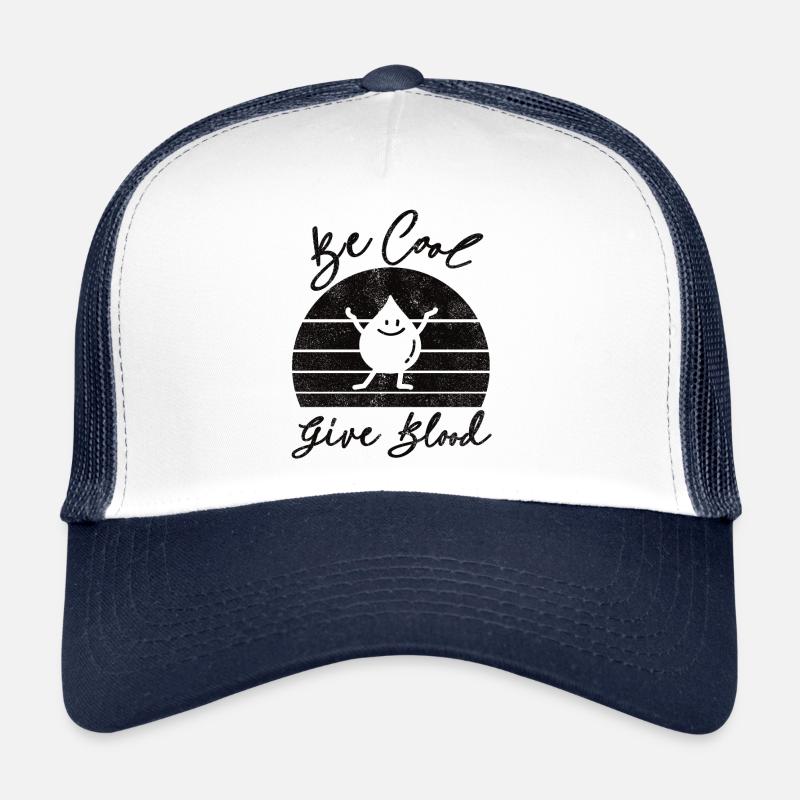 Be cool, give Blood! With Retro Sunset Trucker Cap