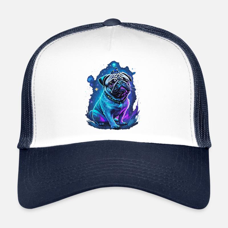 magic pug dog with magic hat Trucker Cap