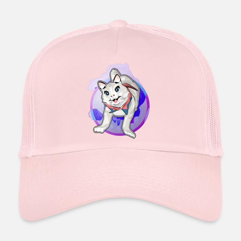 Halstuch-Katze vor buntem Hintergrund Trucker Cap