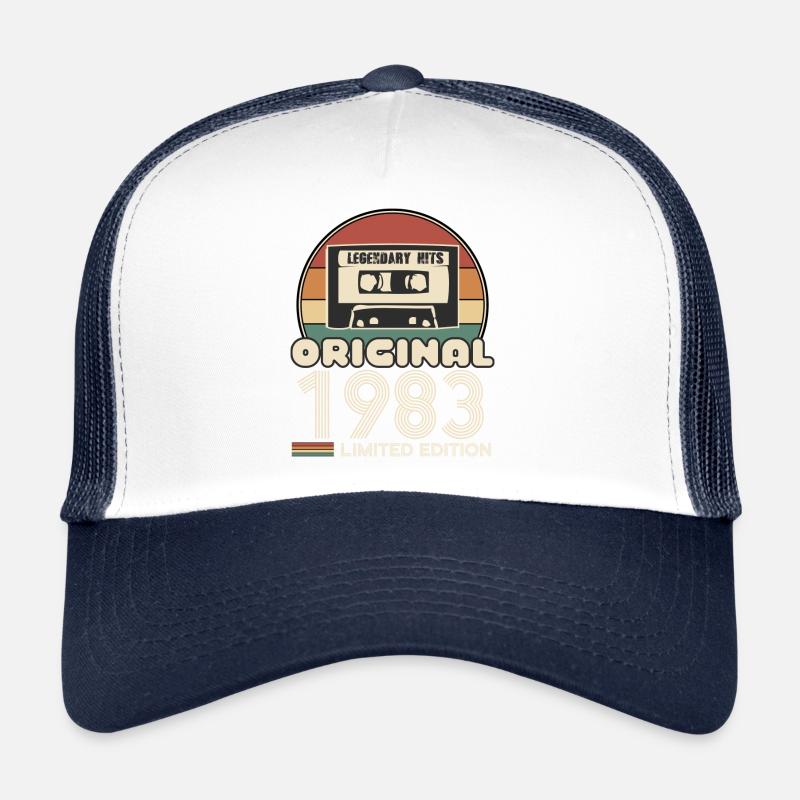 1983 - Casquette trucker  - blanc/marine