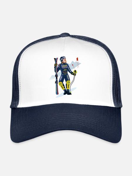 Ski Racer - Casquette trucker  - blanc/marine - Devant