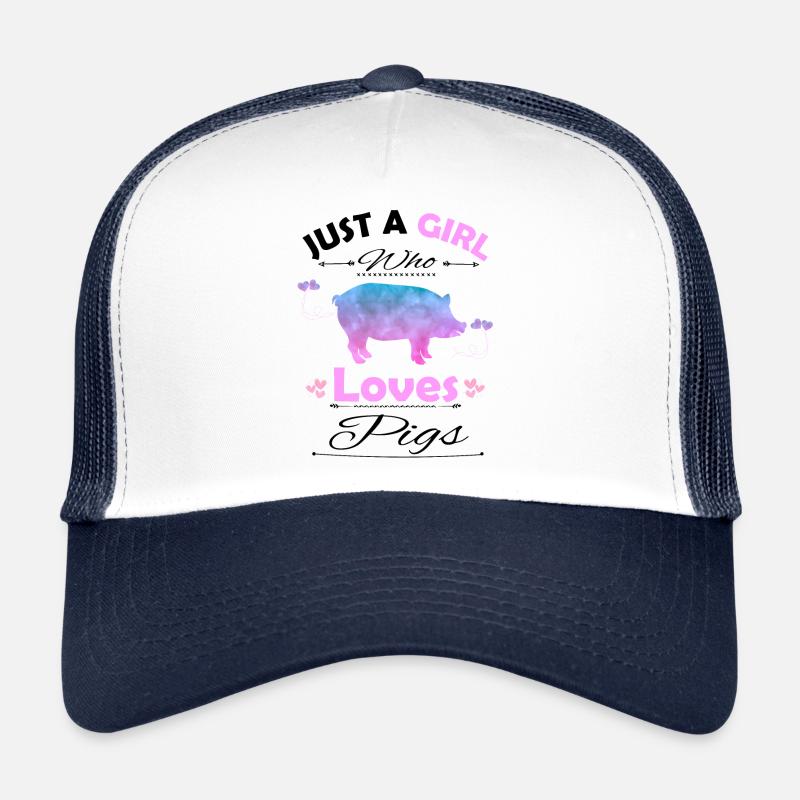 Nur ein Mädchen, das Schweine liebt, Schweineliebhaber-Mädchen-Geschenk Trucker Cap