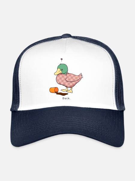 Duck. - Trucker Cap - Weiß/Navy - Vorne