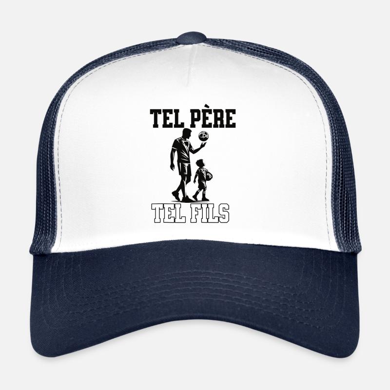 Komplizenschaft Vater und Sohn Fußball Vatertag - Trucker Cap - Weiß/Navy