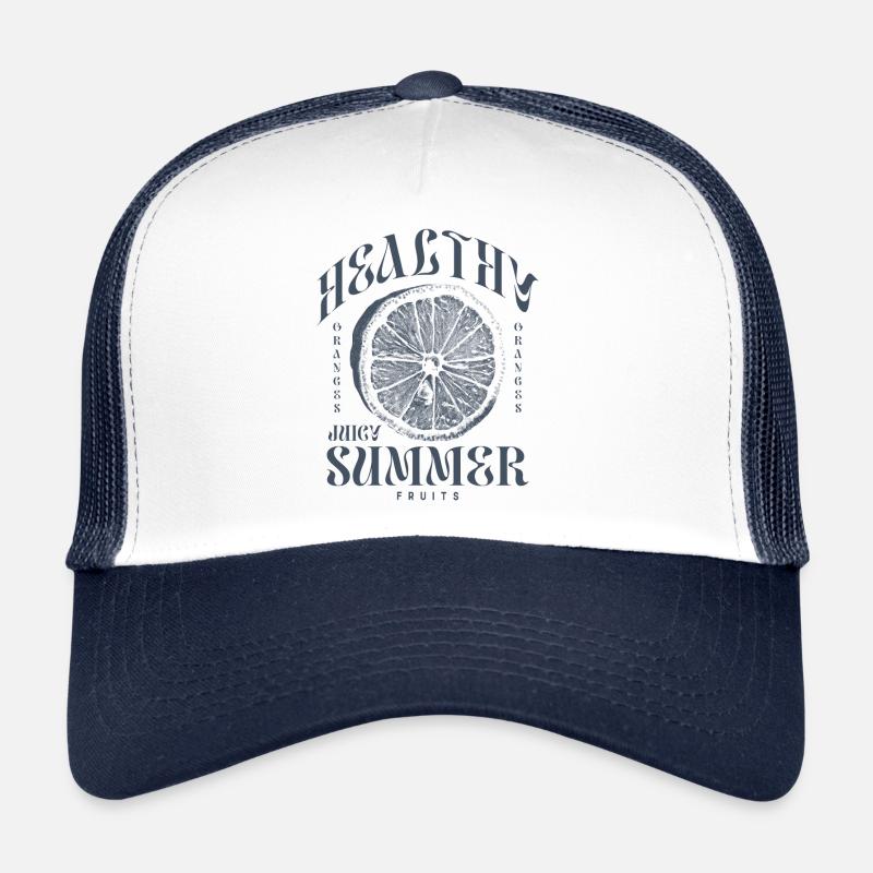Orange Orange Fruit Sain Casquette trucker 